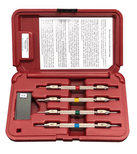 scratch test kit|mohs hardness test kit.